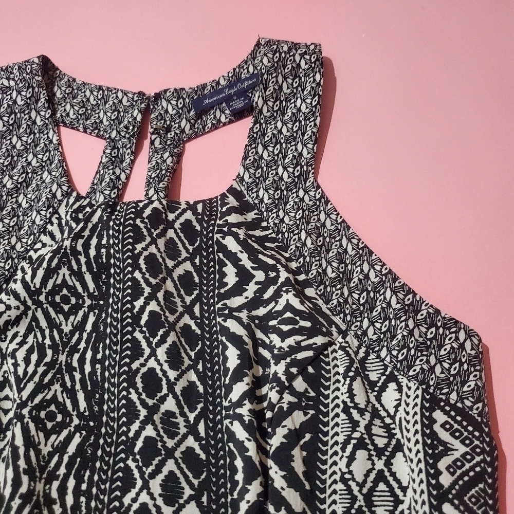 American Eagle Outfitters Black And White Print Summer Dress - Picture 5 of 12